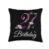 21 Year Old Shirt Floral 2003 It's My 21st Birthday Gift Throw Pillow view 1