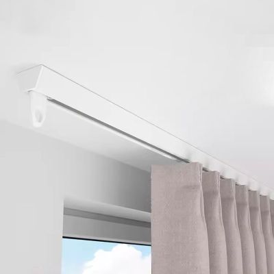 Shower Ceiling Mount Curtain Track System - 1-10m Length Heavy-duty Shower Curtain Rail Protect Privacy - Room Divider Curtain Rod for Living Room Bedroom Room ( Color : White , Size : 2.9m/9.5ft )