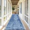 Blue Grey Carpet Runner Rugs Non Slip Washable Long Hallway Carpet 60250cm Floor Mat Hall Runner Narrow Rugs for Kitchen Stairs Corridor Entrance (Size : 3.3 ft  4.9 ft) view 1