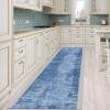 Blue Grey Carpet Runner Rugs Non Slip Washable Long Hallway Carpet 60250cm Floor Mat Hall Runner Narrow Rugs for Kitchen Stairs Corridor Entrance (Size : 3.3 ft  4.9 ft) view 4