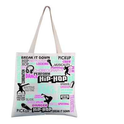 FEELMEM Hip Hop Dancer Gifts Hip Hop Dance Tote Bag Hip Hop Dancing Themed Shoulder Bag Hip Hop Competition Gifts