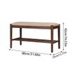 JJTOOLS Shoe Cabinet Black Walnut Color Entrance Bench Upholstered Storage Stool Solid Wood Shoe Changing Stool Rest Stool with Storage Space Shoe Storage Bench, 80*35*42cm view 3