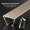 YLLFFLL Bedroom Ceiling Curtain Track, 4 8 12 16 20 24 28 32 Ft Extra Long Room Divider Curtain Rod, Curtain Single Tracks for Shower Curtain/Background/Closets (Color : White, Size : 7.5ft/2.2m) view 3