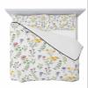 Onekaccu Spring Wildflower Quilt Twin Bedding Set, Lightweight Summer Quilt with Pillow Shams 3 Pieces Watercolor Garden Herb Botanical Microfiber Soft Quilt Set Bedspread Coverlet for All Seasons view 1