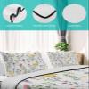 Onekaccu Spring Wildflower Quilt Twin Bedding Set, Lightweight Summer Quilt with Pillow Shams 3 Pieces Watercolor Garden Herb Botanical Microfiber Soft Quilt Set Bedspread Coverlet for All Seasons view 4