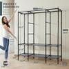 CAPHAUS 61-Inch Heavy-Duty Clothing Rack with Cover, 25MM Steel Tube Portable Closet Wardrobe, 390LB Capacity Metal Frame Clothes Organizer Rack, Covered Garment Rack for Hanging Clothes view 2