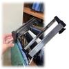 JEDAL Clothing Organizer Holder Pull-Out Closet Rod tainless Steel Wardrobe Clothing Rail Extendable Trousers Rack Adjustable Hanger Rack Bar (Size : 392mm) view 1
