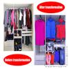 JEDAL Clothing Organizer Holder Pull-Out Closet Rod tainless Steel Wardrobe Clothing Rail Extendable Trousers Rack Adjustable Hanger Rack Bar (Size : 392mm) view 3