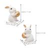 ABOOFAN 1 Pair of Rustic Bunnies Figurine Ornament Easter Decor Resin Rabbit with Egg Figurine view 2
