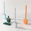 ACLips Silicone Head Toilet Brush with Holder Wall-Mounted Toilet Brush Cleaning Tool for Bathroom Accessories (Size : Blue) view 2