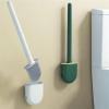 ACLips Silicone Head Toilet Brush with Holder Wall-Mounted Toilet Brush Cleaning Tool for Bathroom Accessories (Size : Blue) view 3