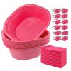 CODOHI 36 Pcs Kids Foot Spa Kit for Girls, Spa Party Supplies for Girls with 12 Pcs Foot Tub & 12 Pcs Pink Hand Towels & 12 Pcs Eye Masks for Girls Sleepover Slumber Party Supplies (Rose) view 1