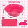 CODOHI 36 Pcs Kids Foot Spa Kit for Girls, Spa Party Supplies for Girls with 12 Pcs Foot Tub & 12 Pcs Pink Hand Towels & 12 Pcs Eye Masks for Girls Sleepover Slumber Party Supplies (Rose) view 2