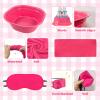 CODOHI 36 Pcs Kids Foot Spa Kit for Girls, Spa Party Supplies for Girls with 12 Pcs Foot Tub & 12 Pcs Pink Hand Towels & 12 Pcs Eye Masks for Girls Sleepover Slumber Party Supplies (Rose) view 3