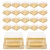 Hemoton 50pcs Compact Moon Cake Packaging Boxes Mini Cupcake Container Cake Dome Box Perfect for Baking Event view 1