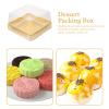 Hemoton 50pcs Compact Moon Cake Packaging Boxes Mini Cupcake Container Cake Dome Box Perfect for Baking Event view 3