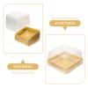 Hemoton 50pcs Compact Moon Cake Packaging Boxes Mini Cupcake Container Cake Dome Box Perfect for Baking Event view 4