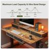 BANTI Height Adjustable Electric Standing Desk with 4 Drawers, 48 x 24 Inch Table with Storage Shelf, Sit Stand Desk, Rustic Brown Top view 4