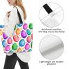 ROSIHODE Cute Funny Easter Bunny Eggs Tote Bag Casual Reusable Shoulder Shopping Grocery Bags for Women Men view 4