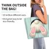 ROSIHODE Cute Funny Easter Bunny Eggs Tote Bag Casual Reusable Shoulder Shopping Grocery Bags for Women Men view 3