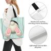 ROSIHODE Cute Funny Easter Bunny Eggs Tote Bag Casual Reusable Shoulder Shopping Grocery Bags for Women Men view 4