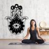 Hamsa Metal Wall Decor, Evil Eye Metal Wall Decor, Hamsa Hand Wall Decor, Evil Eye Wall Art, Metal Hand Wall Art, Blessed Wall Decor, Meditation Wall Decor, Metal Wall Art, Wall Hanging (24"x18" | 60x46.5 cm, Black 1) view 1