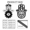 Hamsa Metal Wall Decor, Evil Eye Metal Wall Decor, Hamsa Hand Wall Decor, Evil Eye Wall Art, Metal Hand Wall Art, Blessed Wall Decor, Meditation Wall Decor, Metal Wall Art, Wall Hanging (24"x18" | 60x46.5 cm, Black 1) view 3
