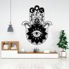 Hamsa Metal Wall Decor, Evil Eye Metal Wall Decor, Hamsa Hand Wall Decor, Evil Eye Wall Art, Metal Hand Wall Art, Blessed Wall Decor, Meditation Wall Decor, Metal Wall Art, Wall Hanging (24"x18" | 60x46.5 cm, Black 1) view 4