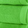 BY LORA Custom Embroidered Terry Cotton Ring Spun Bath Towel, Hand Towel and Washcloth Set - Lime Green Towel Set, Silver Block Initial W view 3