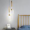 Gold 15W Pendant Light Fixtures - Indoor Lighting Minimalist LED Hanging Lamp Modern Home Decor - LED Chandelier Dimmable Suspension Lighting Suitable Compatible with Restaurant Bar Clubhouse ,pendant view 2