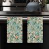 LERJIMUX 2 Pcs Floral Kitchen Towels Cute Floral Print Dish Towels for Kitchen Ultra Absorbent Flower Hand Towels Decorative Set for Spring Bathroom Housewarming Gift, 24 x 16 Inch, Flowerpattern-16 view 2