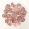 ERNZI 2pcs Natural Pink Quartz Crystal Moon Shaped Ornaments Polished Gemstone Minerals Specimen Home Office Decoration Household view 2