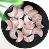 ERNZI 2pcs Natural Pink Quartz Crystal Moon Shaped Ornaments Polished Gemstone Minerals Specimen Home Office Decoration Household view 4
