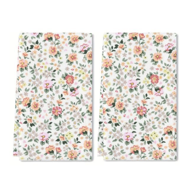 LERJIMUX 2 Pcs Floral Kitchen Towels Beautiful Pink Flowers Print Dish Towels for Kitchen Ultra Absorbent Flower Hand Towels Decorative Set for Spring Bathroom Housewarming Gift, 24 x 16 Inch