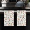 LERJIMUX 2 Pcs Floral Kitchen Towels Beautiful Pink Flowers Print Dish Towels for Kitchen Ultra Absorbent Flower Hand Towels Decorative Set for Spring Bathroom Housewarming Gift, 24 x 16 Inch view 2
