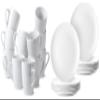 BTaT- White Coffee Mugs, Fine Bone China Porcelain, Set of 12, 12oz and White Dinner Plates, 10.5 inch, Set of 12 view 1