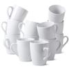 BTaT- White Coffee Mugs, Fine Bone China Porcelain, Set of 12, 12oz and White Dinner Plates, 10.5 inch, Set of 12 view 2