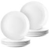 BTaT- White Coffee Mugs, Fine Bone China Porcelain, Set of 12, 12oz and White Dinner Plates, 10.5 inch, Set of 12 view 3
