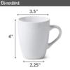 BTaT- White Coffee Mugs, Fine Bone China Porcelain, Set of 12, 12oz and White Dinner Plates, 10.5 inch, Set of 12 view 4