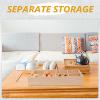 SEWACC Wooden Tea Bag Organizer 8-Grid Desktop Storage Box for Dry Fruit Snacks Office Desk Home Caf and Picnic Use 14.56 X 7.48 X 2.36 in view 2