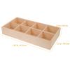 SEWACC Wooden Tea Bag Organizer 8-Grid Desktop Storage Box for Dry Fruit Snacks Office Desk Home Caf and Picnic Use 14.56 X 7.48 X 2.36 in view 3