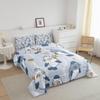 Erosebridal Cute Manatees Comforter Set Queen, Sailor Caps Bandanas Bedding for Kids, Creative Scandinavian Style Room Decor Kawaii Marine Life Coral Bedding Comforter Sets, Blue Grey Quilt view 2