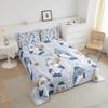 Erosebridal Cute Manatees Comforter Set Queen, Sailor Caps Bandanas Bedding for Kids, Creative Scandinavian Style Room Decor Kawaii Marine Life Coral Bedding Comforter Sets, Blue Grey Quilt view 3