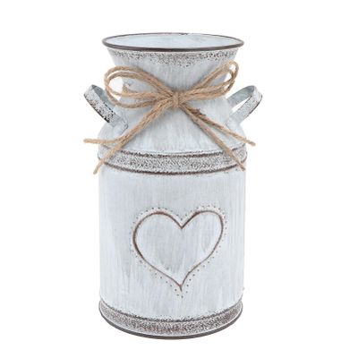 Amosfun 1pc Heart Shaped Iron Pot Vintage Home Ornament for Decor for Balconies Porches Unique Holder for Centerpieces