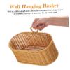 Alipis Wall Hanging Storage Basket Decorative Garden Basket Wicker Basket Hanging Indoor Hanging Basket Garden Hanging Basket Wall Basket Storage Serving Wicker Baskets Vegetable Plastic view 3