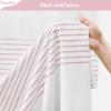 Awellife Boho Pink Shower Curtain for Bathroom Stripe Tassel Shower Curtain 72 X 72 Inches Farmhouse Cotton Girls Coral view 4