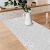 Unomor Glitter Sequin Table Runner Shiny Table Cover for Birthday Wedding Party Decorations Glitter Design for Joyful Atmosphere Soft Tablecloth for Special Events view 3