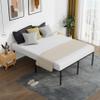24/7 Shop at Home Sync 18 Inch Metal Full Bed Frame No Box Spring Needed, Heavy Duty Bedframe with Storage Space Underneath, Durable and Non-Slip Slats Platform, Easy Assembly, Black view 2