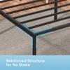 24/7 Shop at Home Sync 18 Inch Metal Full Bed Frame No Box Spring Needed, Heavy Duty Bedframe with Storage Space Underneath, Durable and Non-Slip Slats Platform, Easy Assembly, Black view 4