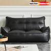 2-seat Bean Bag Chairs Top Faux Leather Bean Bag Sofa Cover No Filler Beanbag Couch Pouf Chaise Lounge Recliner Sac Frameless Furniture (Color : 2-seat-Khaki, Size : Emtpty Cover) view 2